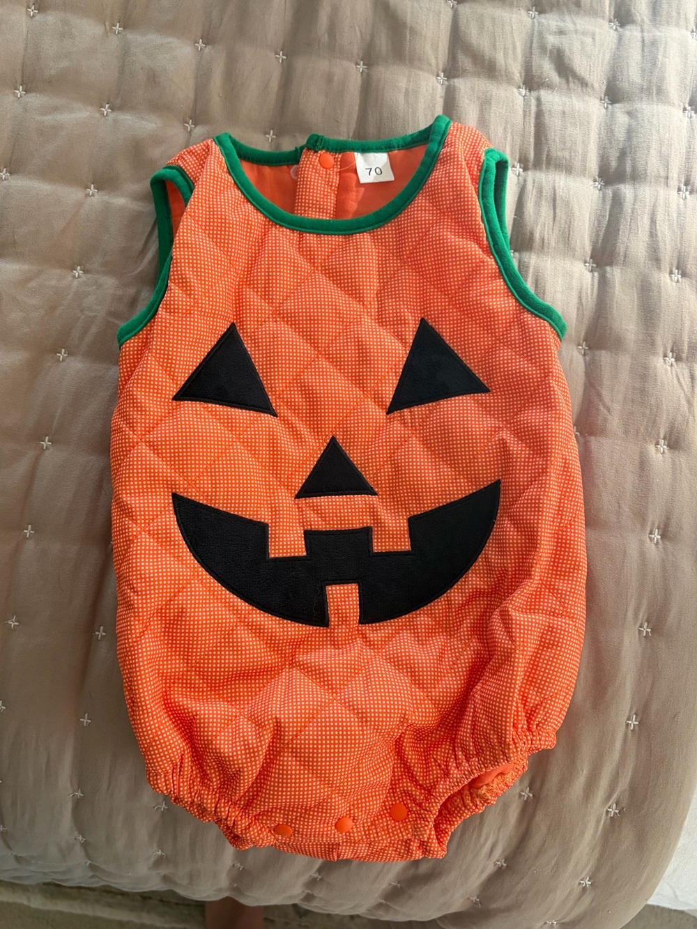 Pumpkin costume romper one piece